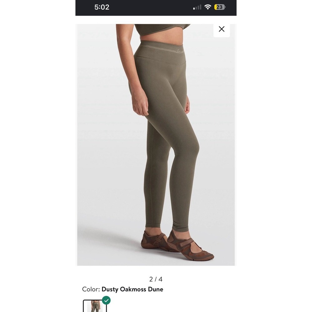 Skims Women's Dusty Oakmoss Dune Athletic Leggings size medium